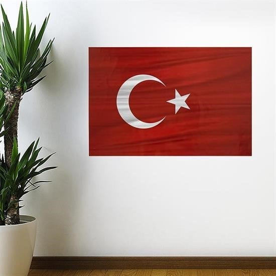 Nuvia Home® Dalgalanma Efektli Manyetik Duvar Stickerı Türk Bayrağı 75 x 50 cm
