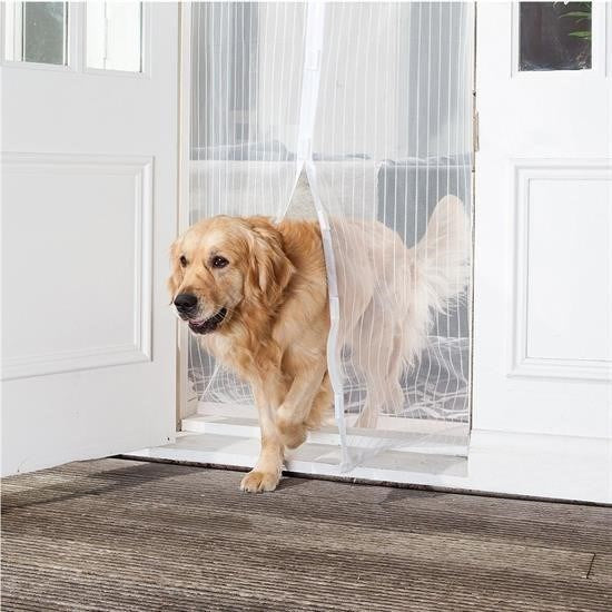 Nuvia Home® Pratik Manyetik Mıknatıslı Beyaz Kapı Pencere Sinekliği Tülü 90 x 210 cm