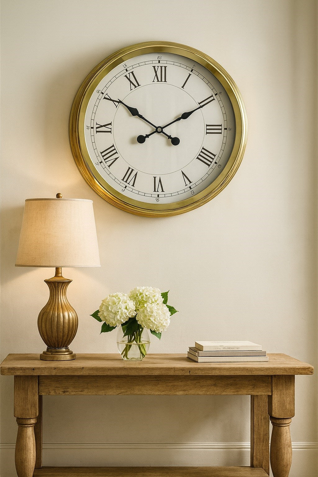 Zentime 60 Cm Gold Lüks Duvar Saati