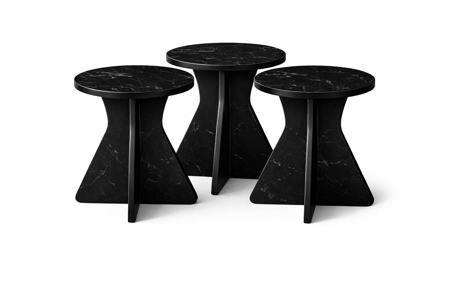 Bendir Siyah Darbuka Zigon Sehpa Takımı