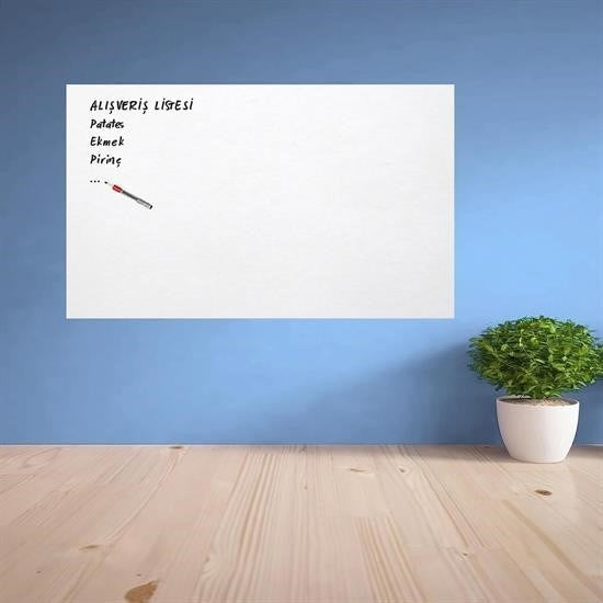Nuvia Home® Ders Çalışma Yazı Tahtası Manyetik Duvar Stickerı 100x60 cm