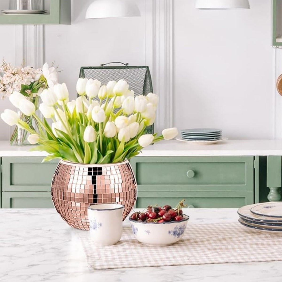 Nuvia Home® Kare Bronz Cam Mozaik Fayans Çıkartmaları El İşi Kare Cam Fayans Kendinden Yapışkanlı Aynalı Dekor Panel 30x30 Cm