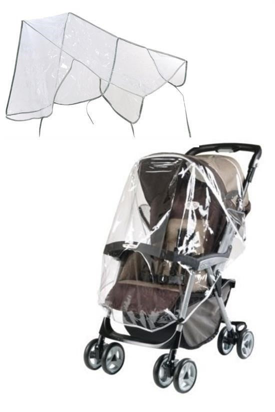 Nuvia Home® Bebek Arabası Puset Şeffaf Yağmurluk Rüzgar Engelleyici Muşamba