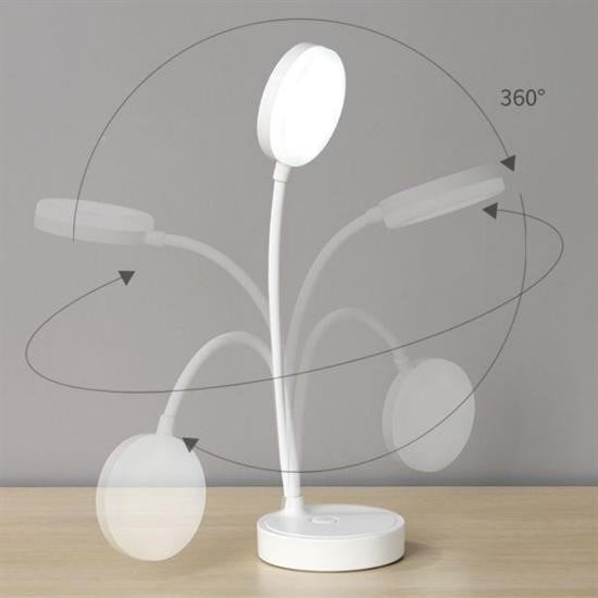 Nuvia Home® Yuvarlak USBli Dokunmatik 3 Kademeli 360 Derece  Özel Göz Korumalı Led Lityum Masa Lambası
