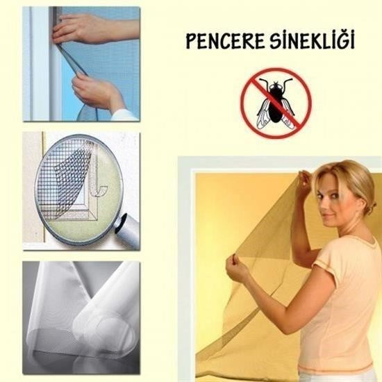 Nuvia Home® Tüm Cam Pencere Kapılara Uyumlu Tek Kanat Pencere Sinekliği