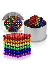 216 Adet 5mm Manyetik Top Seti Sihirli Miknatisli Küp Yapi Oyuncak Stres Rahatlama Eglenceli