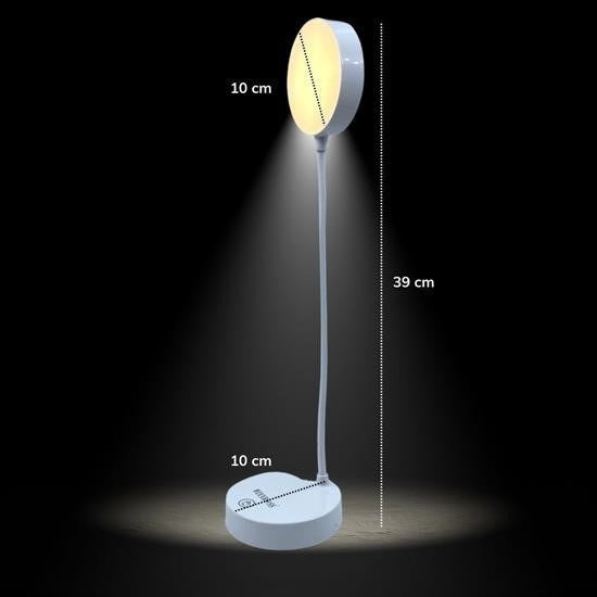 Nuvia Home® Yuvarlak USBli Dokunmatik 3 Kademeli 360 Derece  Özel Göz Korumalı Led Lityum Masa Lambası
