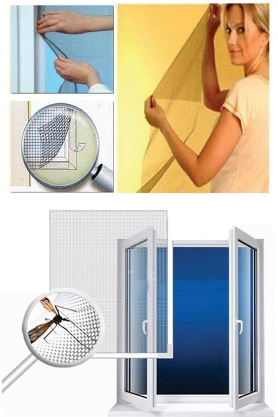 Nuvia Home® Tüm Cam Pencere Kapılara Uyumlu Tek Kanat Pencere Sinekliği