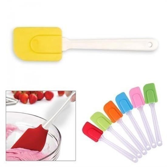 Nuvia Home® Dekoratif Renkli Silikon Spatula Pratik Sevimli Spatula Kaşık