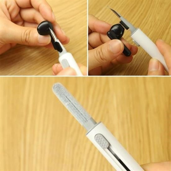 Nuvia Home®  Çok Amaçlı Yumuşak Fırçalı Kablosuz Kulaklıklar İçin Kulaklık Temizleme Kiti