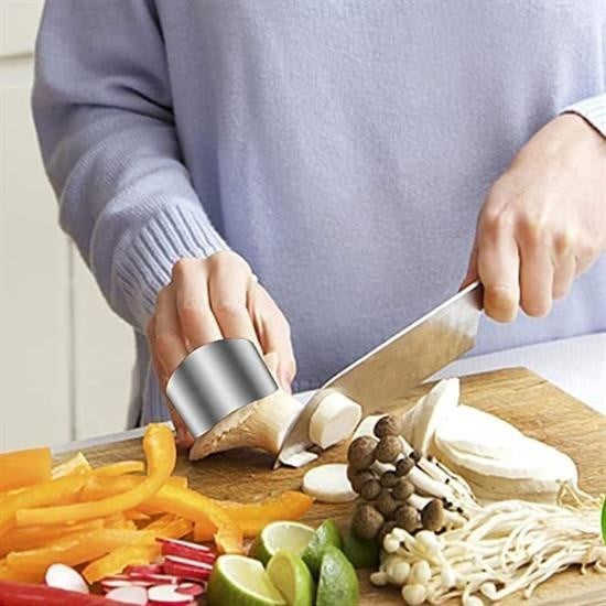 Nuvia Home® 2li Metal Parmak Koruyucu Hızlı ve Güvenli Kesme Paslanmaz Çelik Koruyucu Aparat