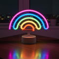 Plastik Gökkuşağı Neon LED Işık – Dekoratif Renkli Masaüstü ve Ambiyans Aydınlatması