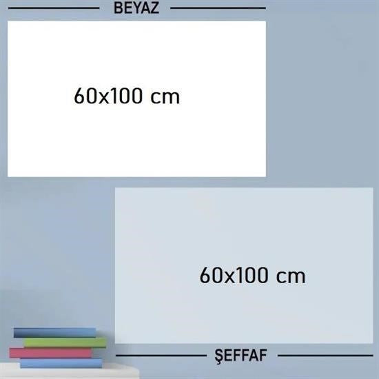 Nuvia Home® Ders Çalışma Yazı Tahtası Manyetik Duvar Stickerı 100x60 cm