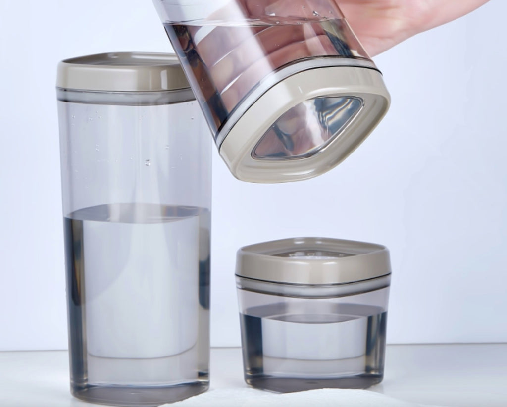 Orta Boy Hava Kilitli Saklama Kabı 1 Lt – Siyah Kapak