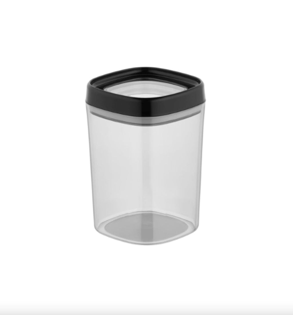 Orta Boy Hava Kilitli Saklama Kabı 1 Lt – Siyah Kapak