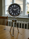 Zentime Krom Şık Üç Ayaklı Masa Saati