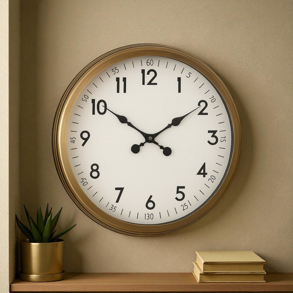 Zentime 60 Cm Gold Lüks Duvar Saati