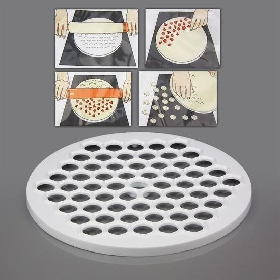 Nuvia Home® 61 Bölmeli Petek Şekilli Pratik Mantı Kesici  Açma Kalıbı Mantımatik