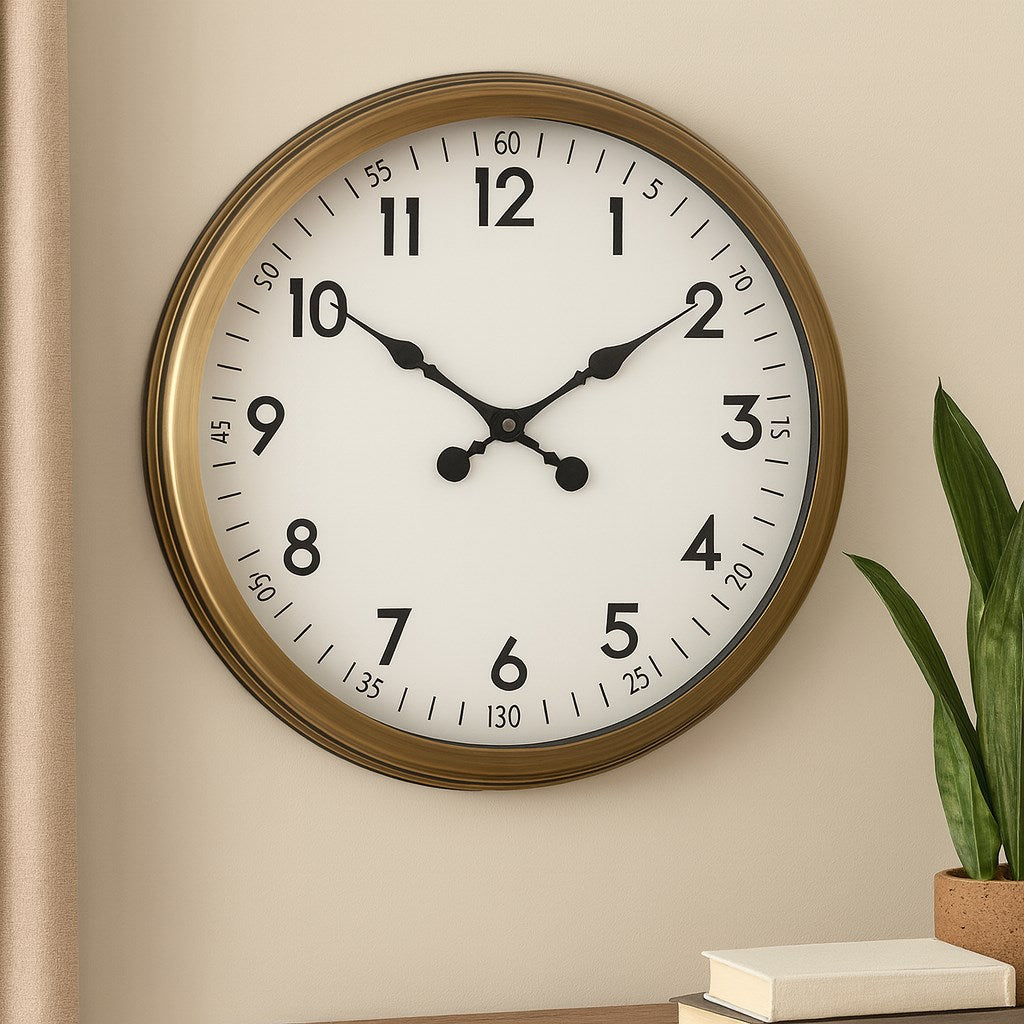 Zentime 60 Cm Eskitme Vintage Duvar Saati