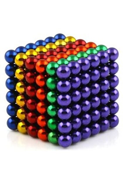 216 Adet 5mm Manyetik Top Seti Sihirli Miknatisli Küp Yapi Oyuncak Stres Rahatlama Eglenceli