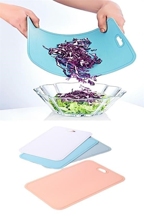 Nuvia Home® Bükülebilir Esnek Kesme Matı Meyve Sebze Doğrama Kesme Tahtası 20x30 cm
