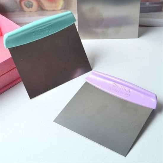 Nuvia Home® Çelik Hamur Kesici Kazıyıcı Pasta Kek Dekorasyon Spatula Aleti