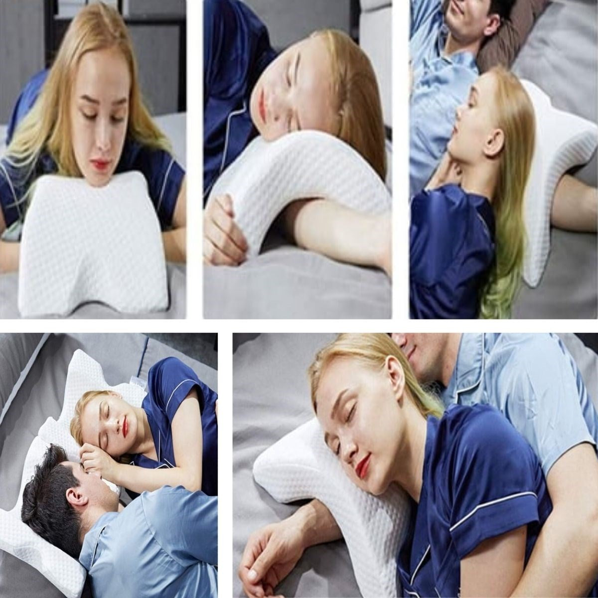 Nuvia Home® % 100 Visco Kavisli Ortopedik Yıkanabilir Kumaş Kılıflı Bel Boyun Bacak Ağrıları İçin Yastık