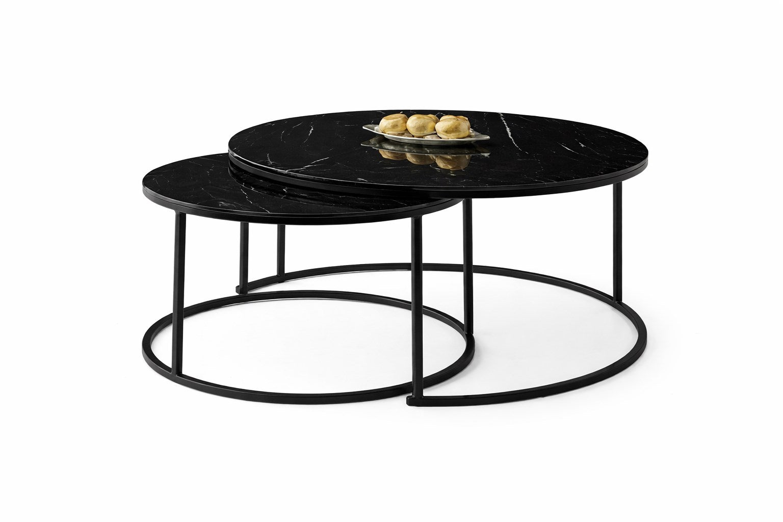 Bendir Siyah Yavrulu Orta Sehpa Takımı