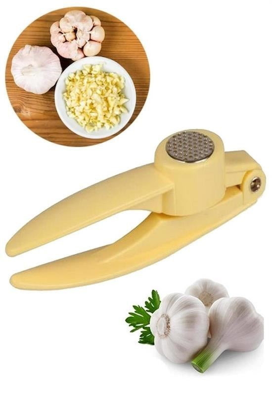 Nuvia Home® Pratik Kolay Yıkanabilir Sarımsak Ezme Aparatı Sarımsak Ezici Pres