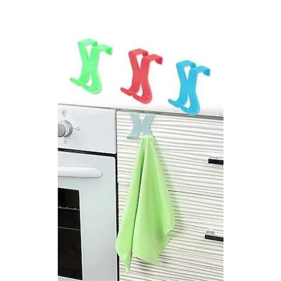 Nuvia Home® Mutfak Banyo Dolap Kapağına Takılan Meta Havlu Askılığı Aparatı