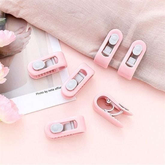 Nuvia Home® 4 Adet İğnesiz Yorgan Çarşaf Ve Perde Tutucu Sabitleyici Kaydırmaz Örtü Düzenleyici Klips