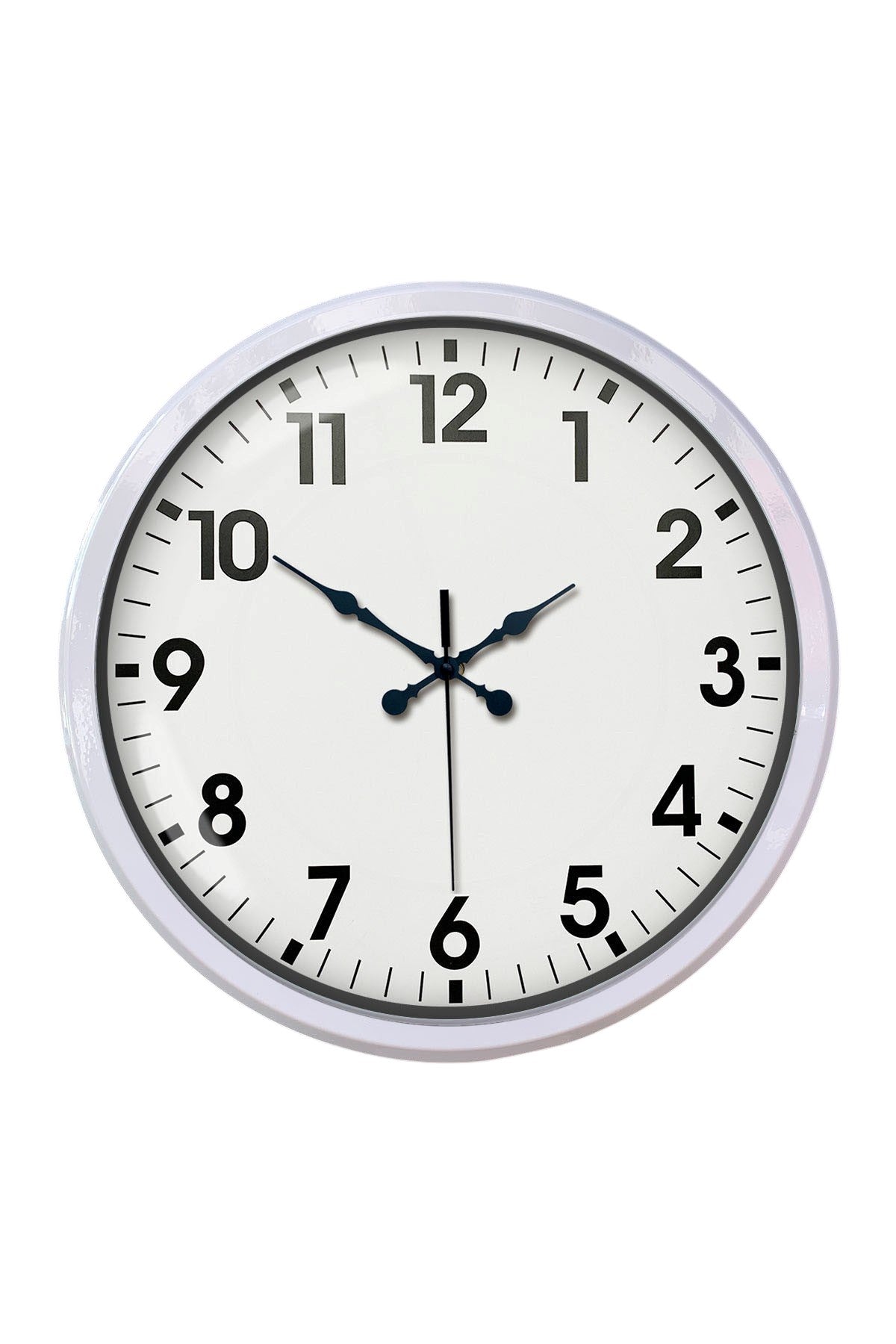 Zentime White Classic Modern 52 Cm Metal Duvar Saati