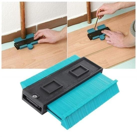 Nuvia Home® Çok Fonksiyonlu Plastik Kontur Ölçüm Cihazı Ahşap Fayans Şekillendirme Kalıbı